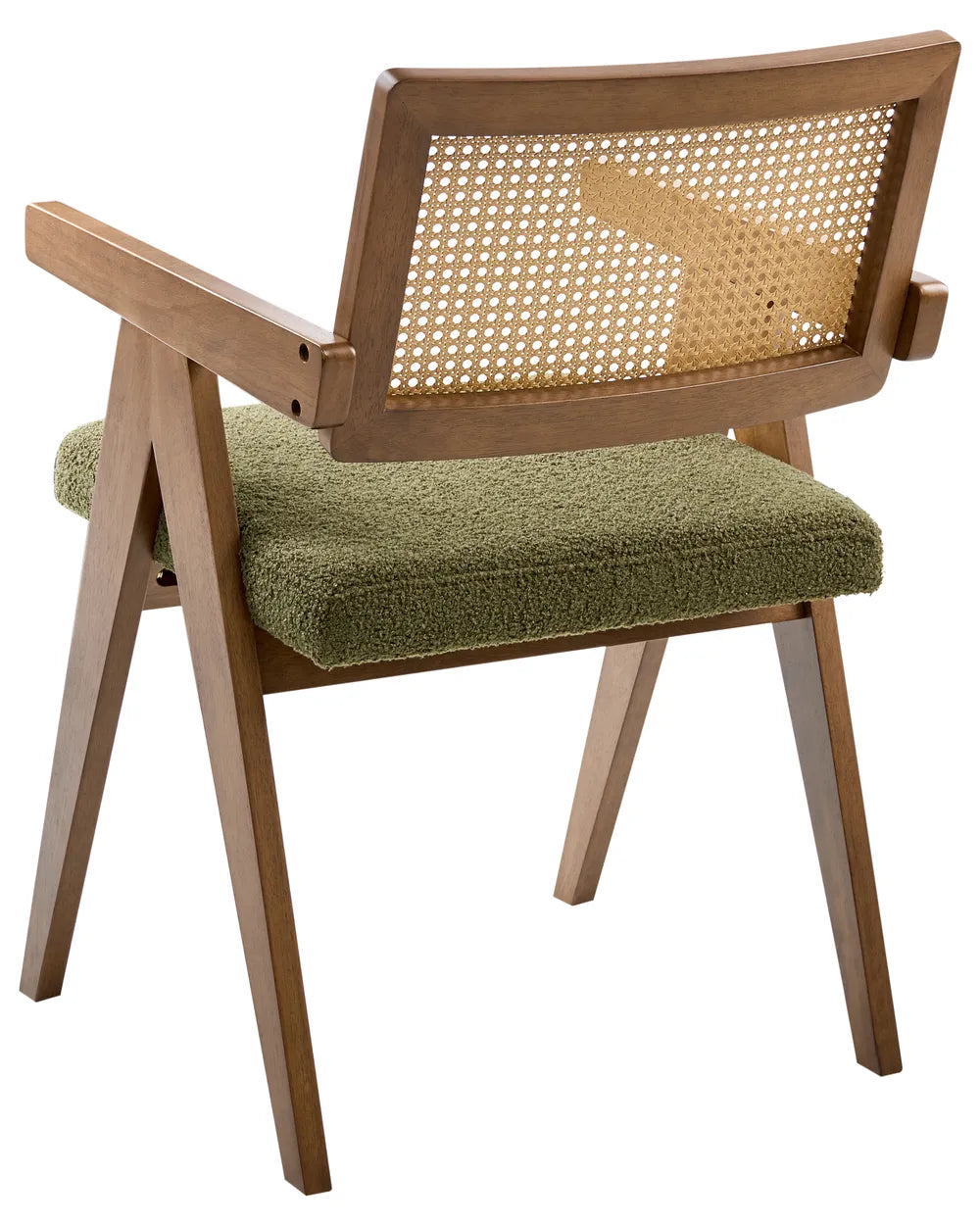 Set of 2 Dining Chairs Wood Brown/ Green Novak