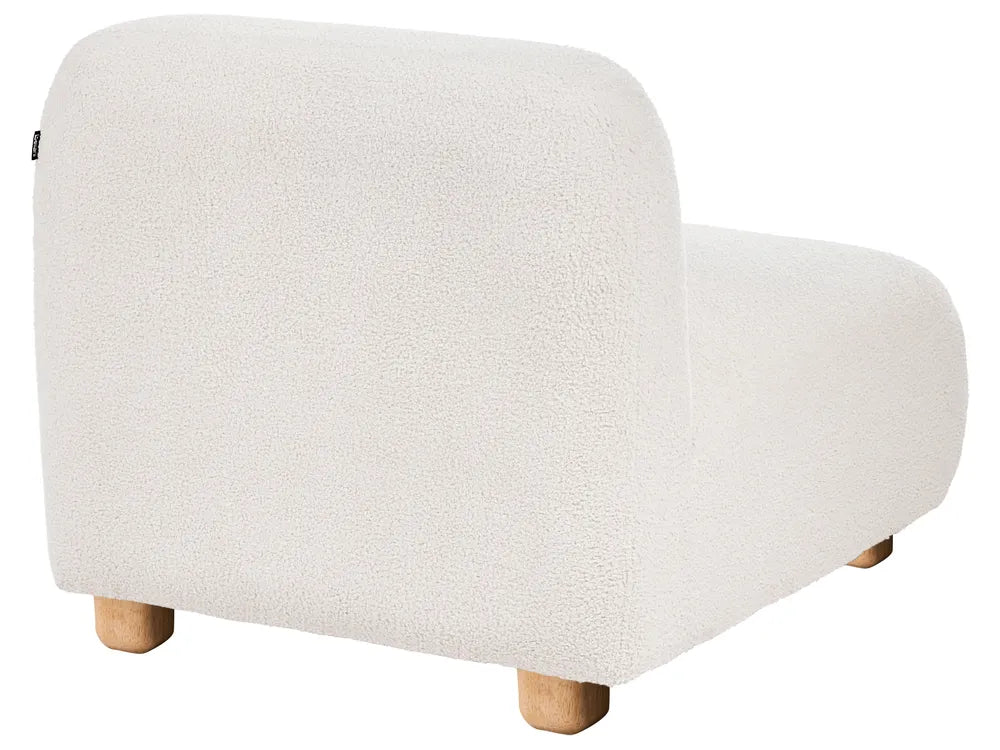Modular Sofa 3 Seater with Ottoman Boucle Off-White Eyler