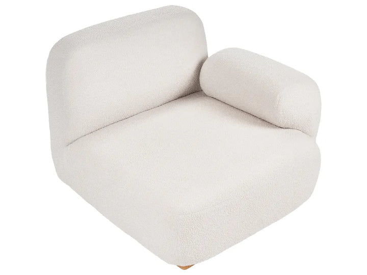 Modular Sofa 3 Seater with Ottoman Boucle Off-White Eyler