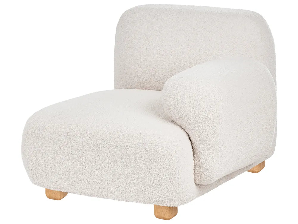 Modular Sofa 3 Seater with Ottoman Boucle Off-White Eyler