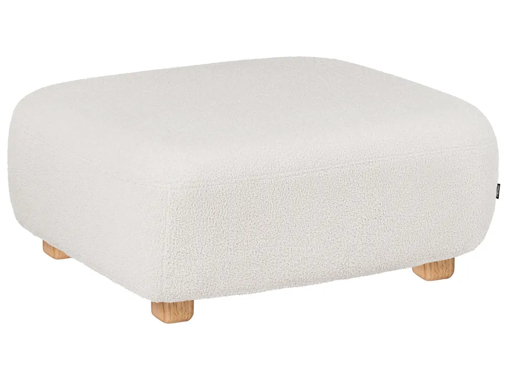 Modular Sofa 3 Seater with Ottoman Boucle Off-White Eyler