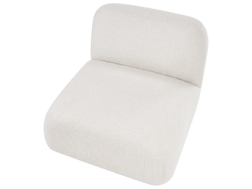 Modular Sofa 3 Seater with Ottoman Boucle Off-White Eyler