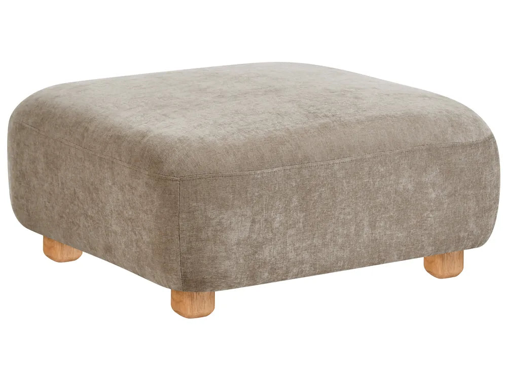 Modular Sofa 2 Seater with Ottoman Fabric Beige Eyler