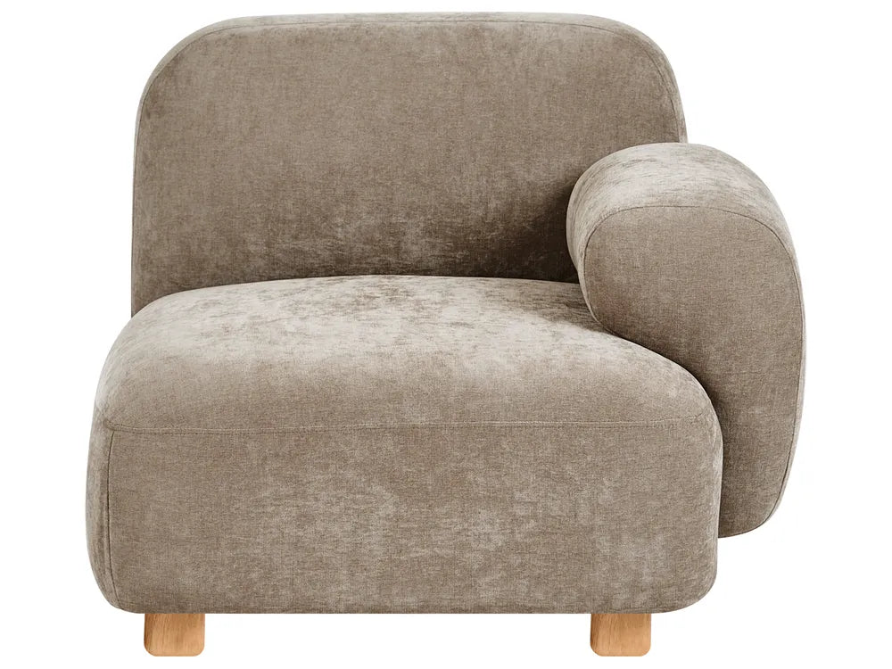Modular Sofa 3 Seater Fabric Beige Eyler