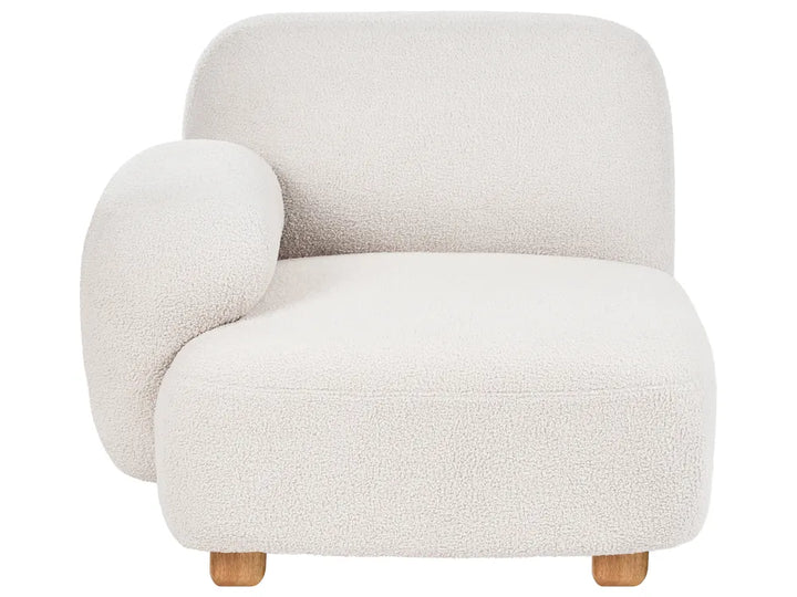 Modular Sofa 2 Seater with Ottoman Boucle Off-White Eyler