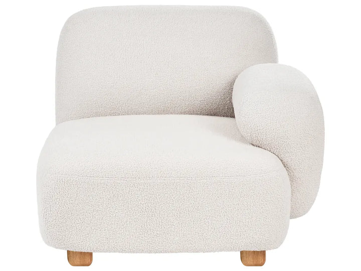 Modular Sofa 2 Seater with Ottoman Boucle Off-White Eyler