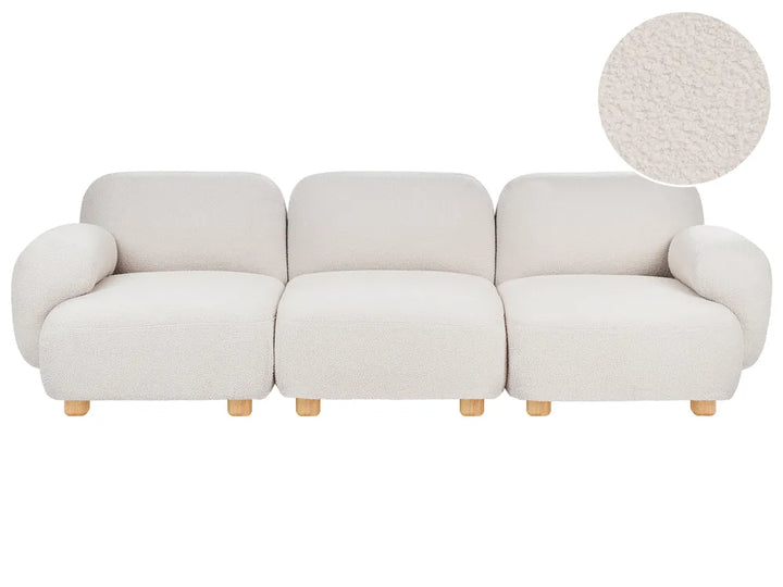 Off-white boucle modular lounge sofa