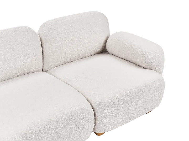 Modular Sofa 2 Seater Boucle Off-White Eyler