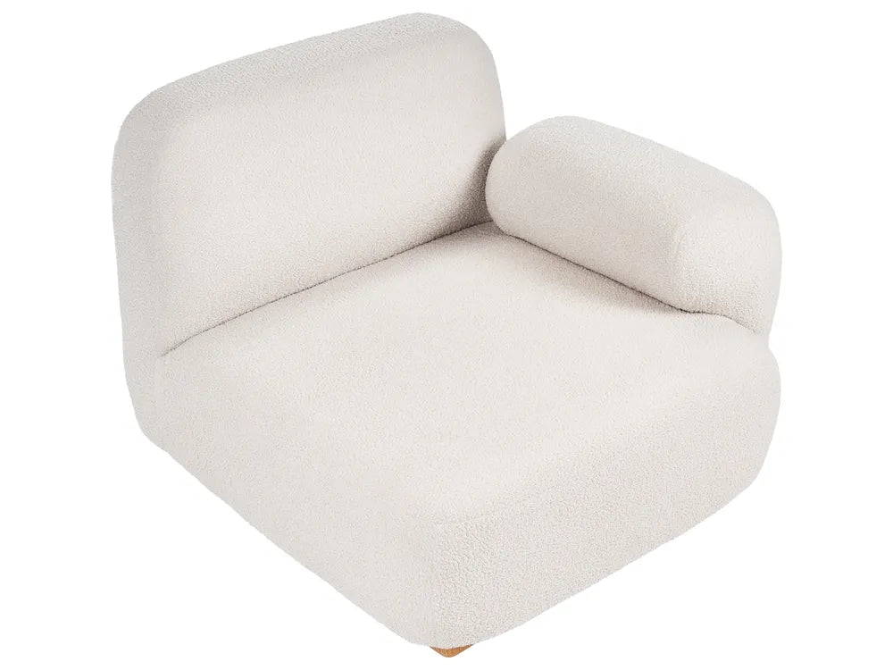 Modular Sofa 2 Seater Boucle Off-White Eyler