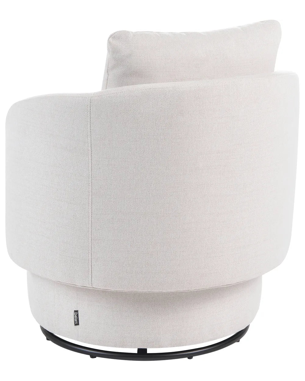 Swivel Armchair with Storage Fabric Off-White Deanna