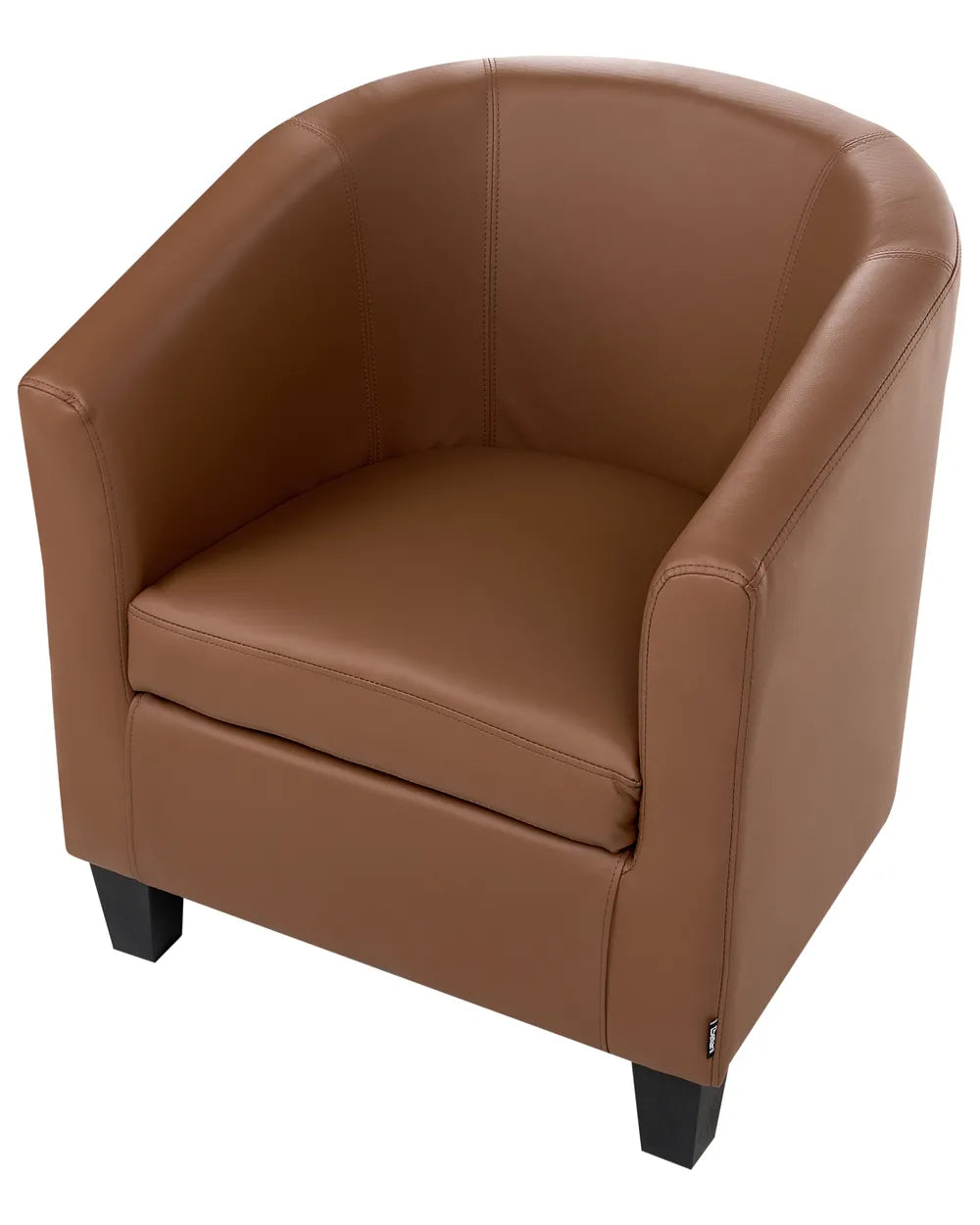 Armchair Faux Leather Brown Hymes