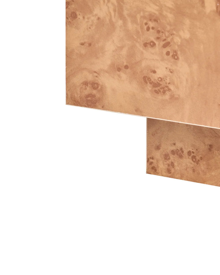 2 Drawer Bedside Table Burl Effect Toriane