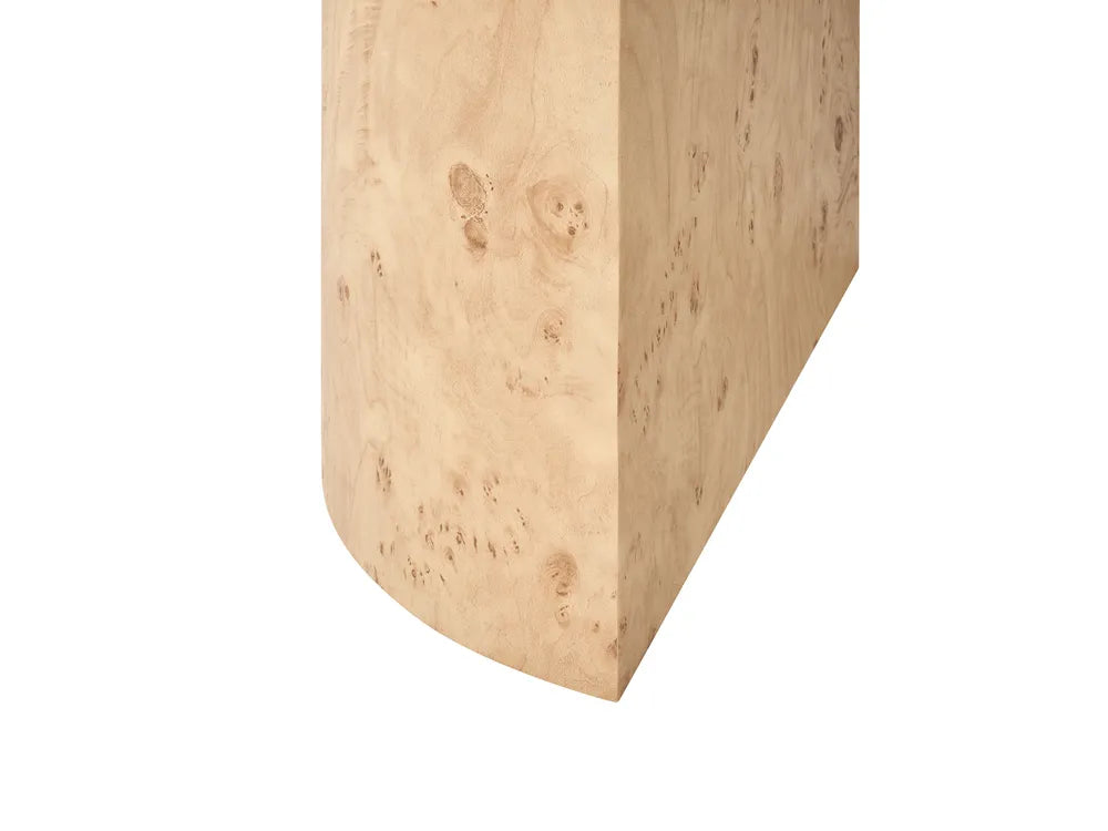 Dining Table Burl Effect 180 cm 90 cm Hanson