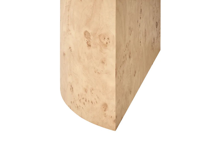 Dining Table Burl Effect 180 cm 90 cm Hanson
