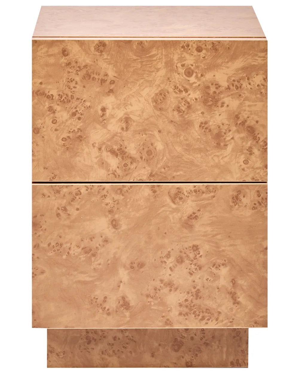 2 Drawer Bedside Table Burl Effect Toriane