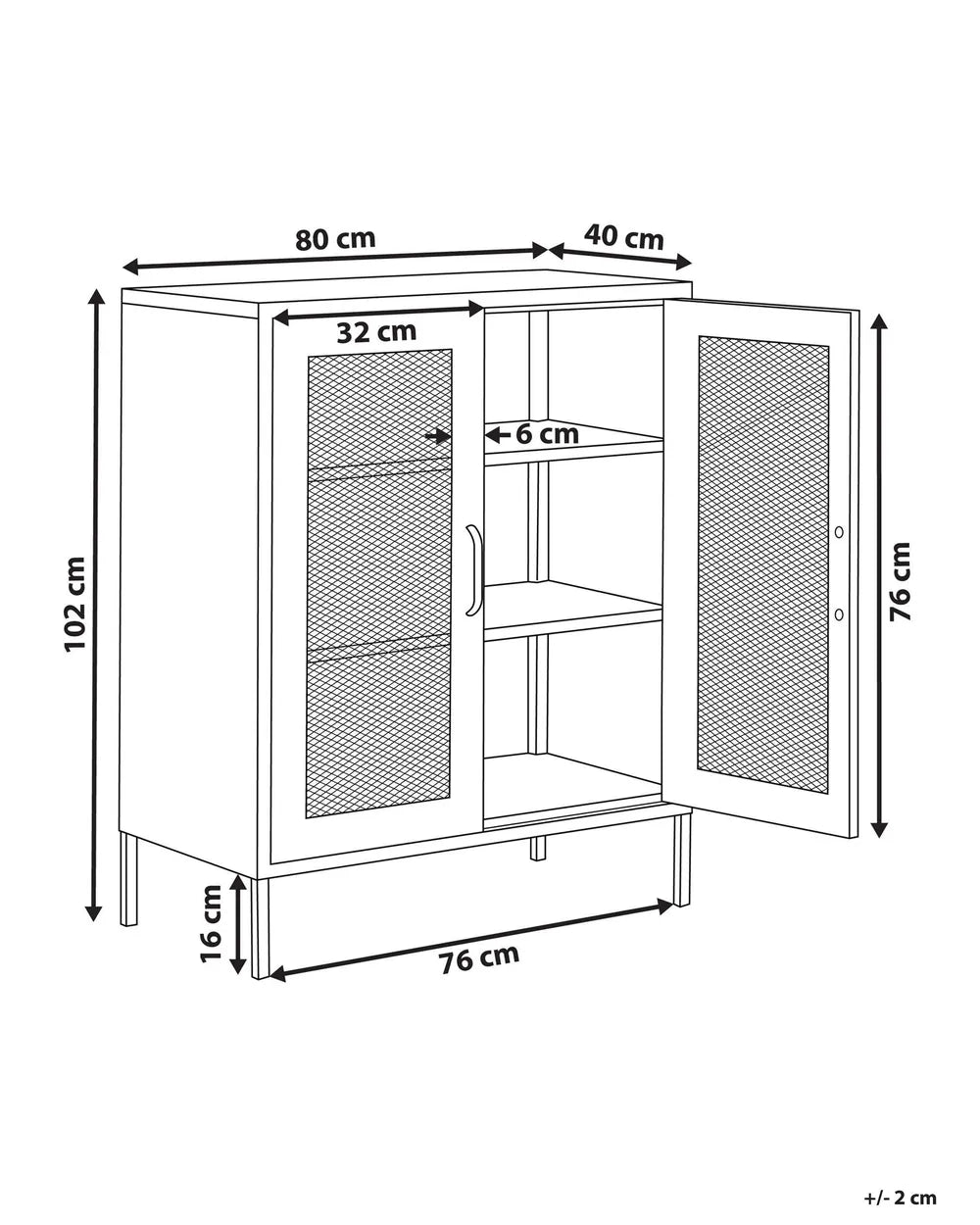 Cabinet Metal Beige Justine