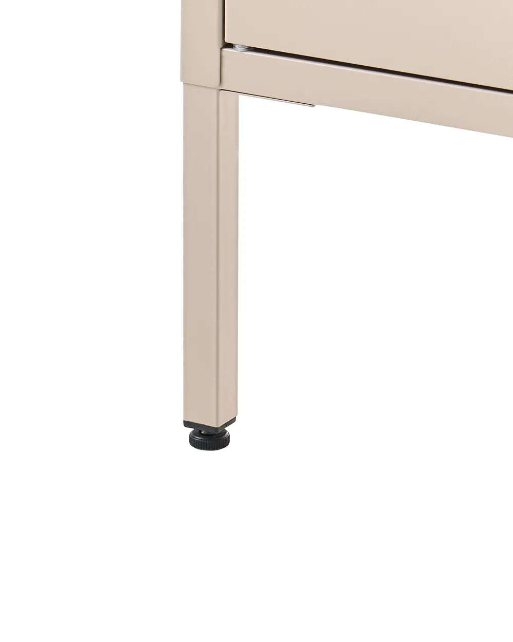 Glass Display Cabinet 80 cm Metal Beige Shelah