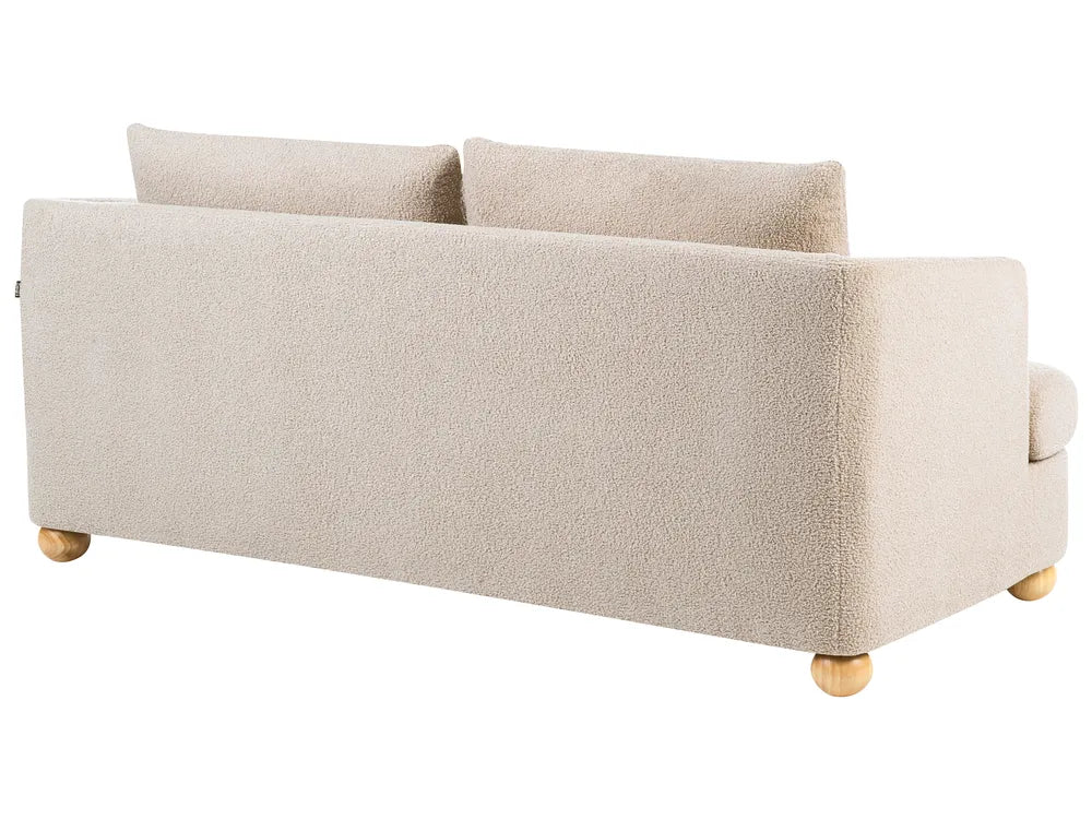Sofa 3 Seater Boucle Beige Merrylite