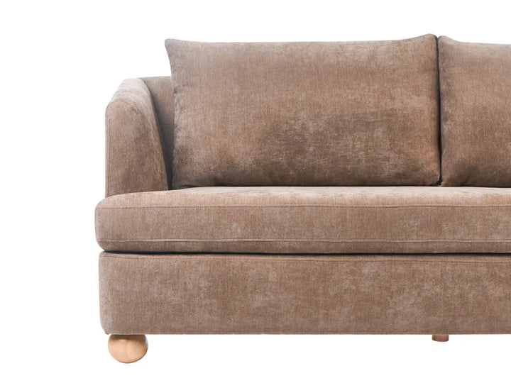 Sofa 3 Seater Chenille Brown Merrylite