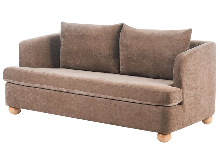 Sofa 3 Seater Chenille Brown Merrylite