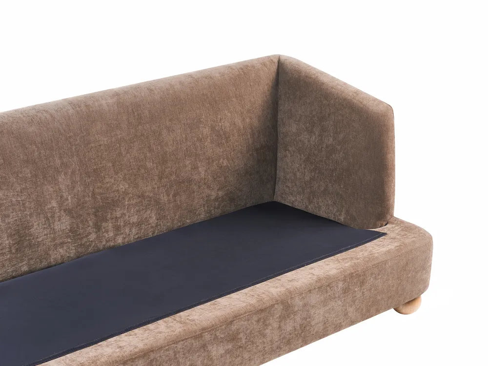 Sofa 3 Seater Chenille Brown Merrylite