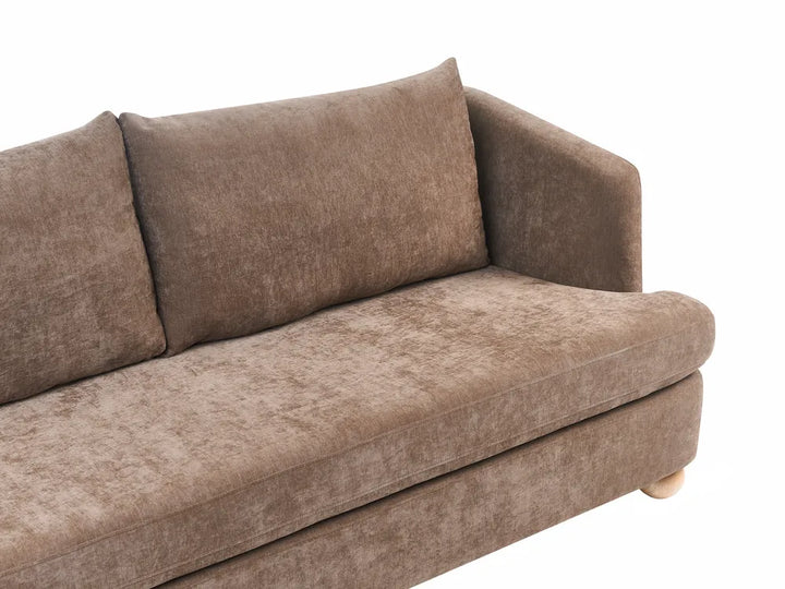 Sofa 3 Seater Chenille Brown Merrylite