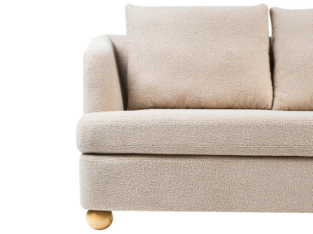 Sofa 2 Seater Boucle Beige Merrylite
