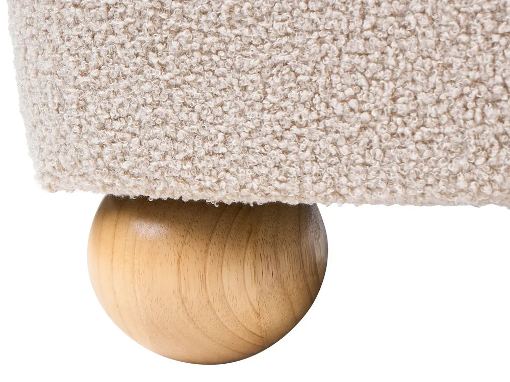 Sofa 2 Seater Boucle Beige Merrylite