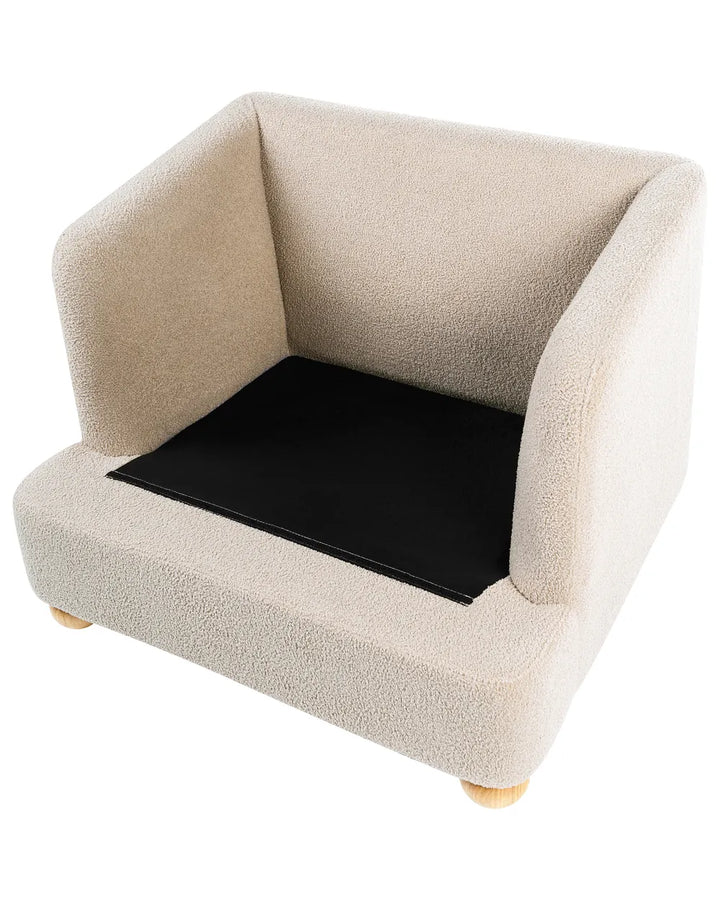 Living Room Set 6 Seater Boucle Beige Merrylite