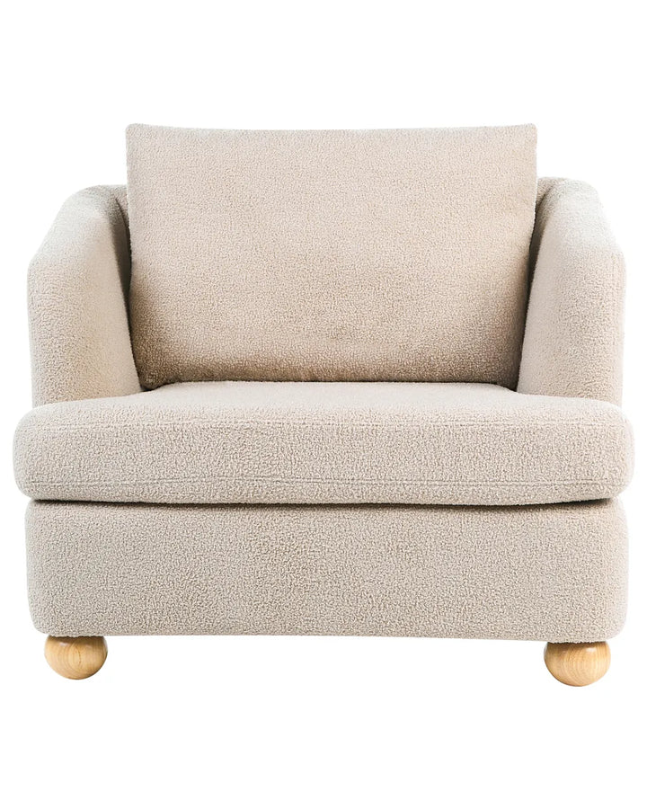 Living Room Set 6 Seater Boucle Beige Merrylite