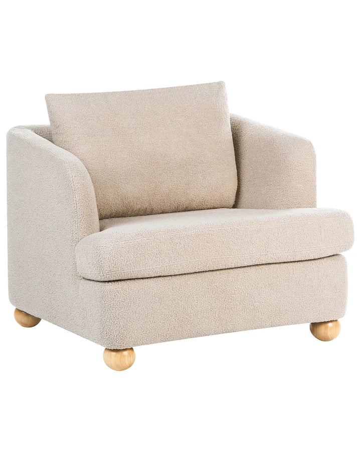 Living Room Set 6 Seater Boucle Beige Merrylite