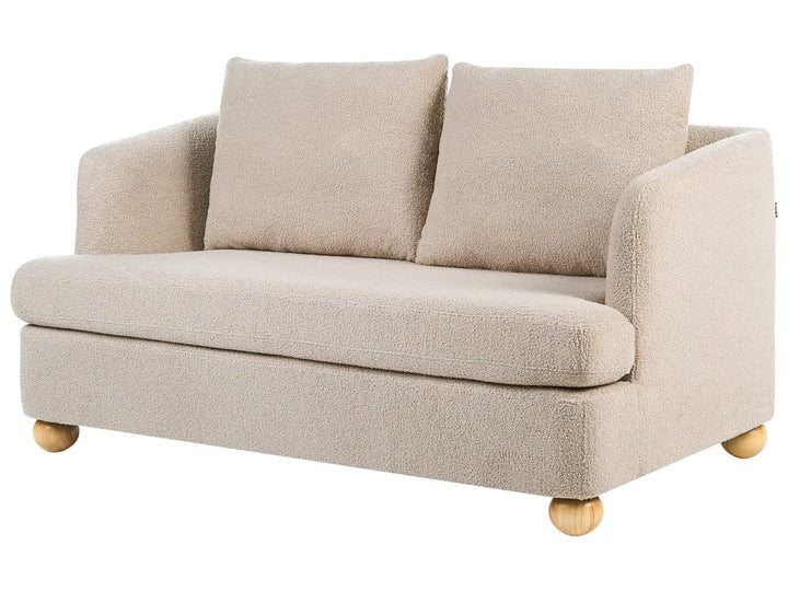 Living Room Set 6 Seater Boucle Beige Merrylite