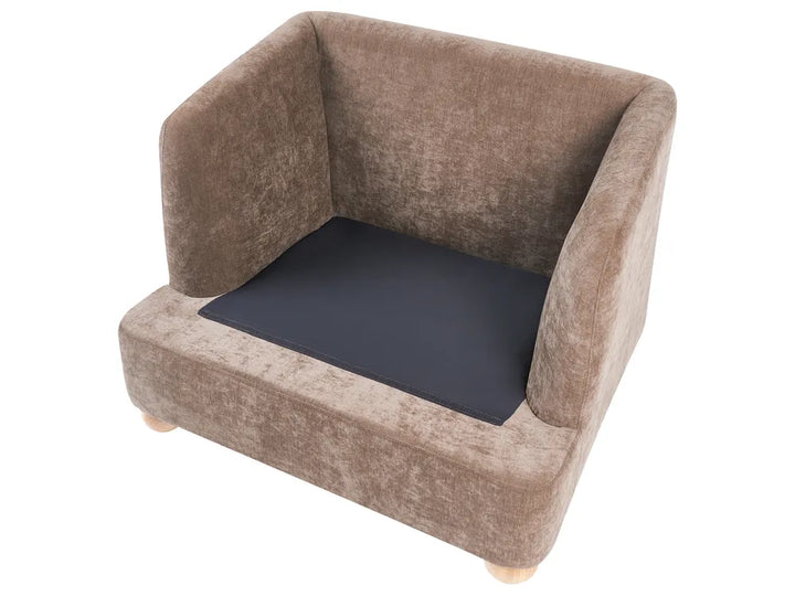 Living Room Set 6 Seater Chenille Brown Merrylite