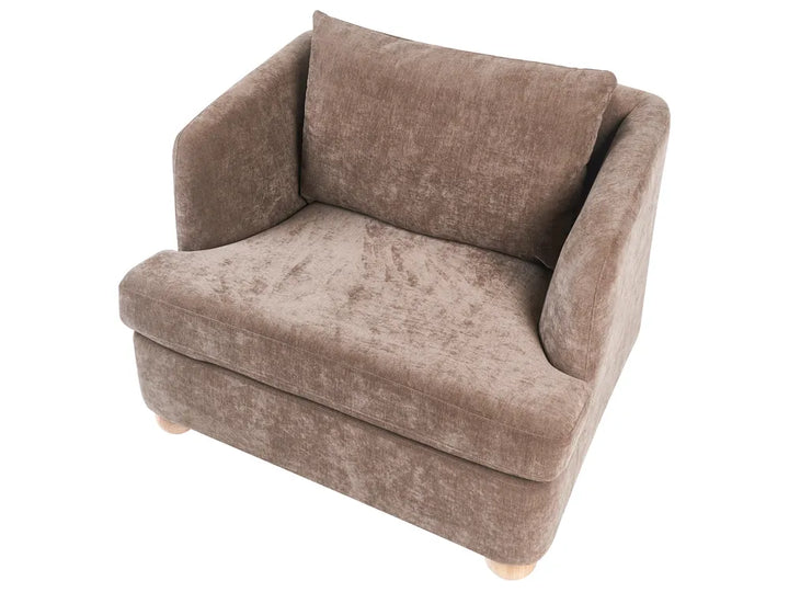Living Room Set 6 Seater Chenille Brown Merrylite