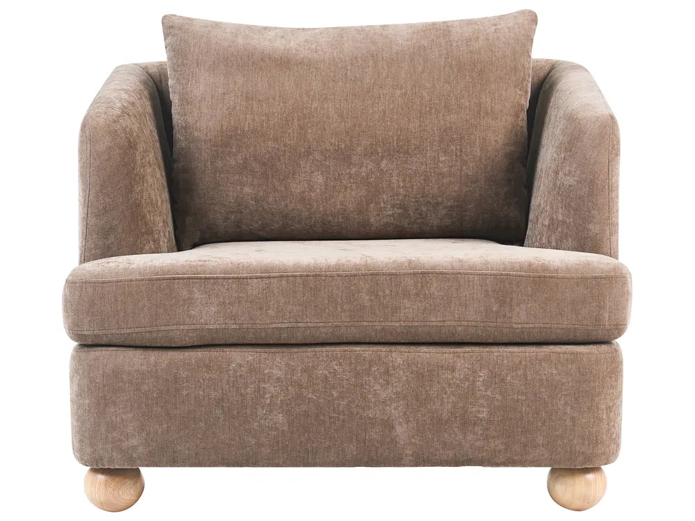Living Room Set 6 Seater Chenille Brown Merrylite