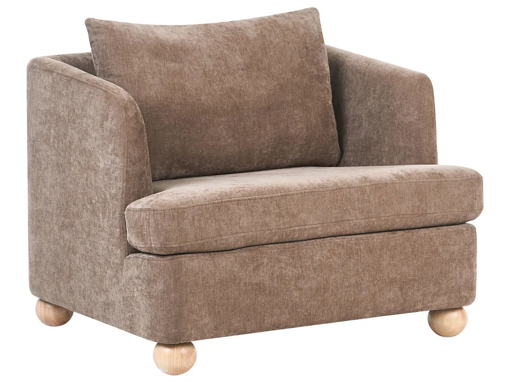Living Room Set 6 Seater Chenille Brown Merrylite