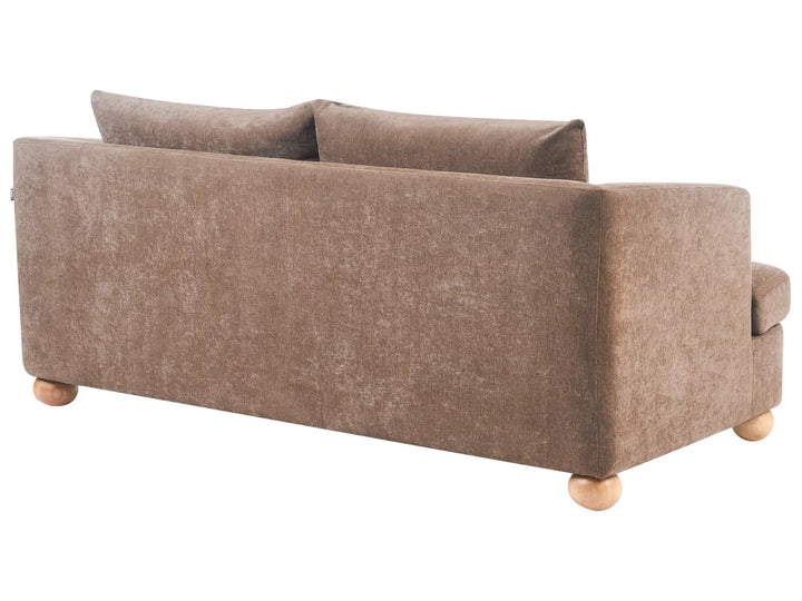 Living Room Set 6 Seater Chenille Brown Merrylite