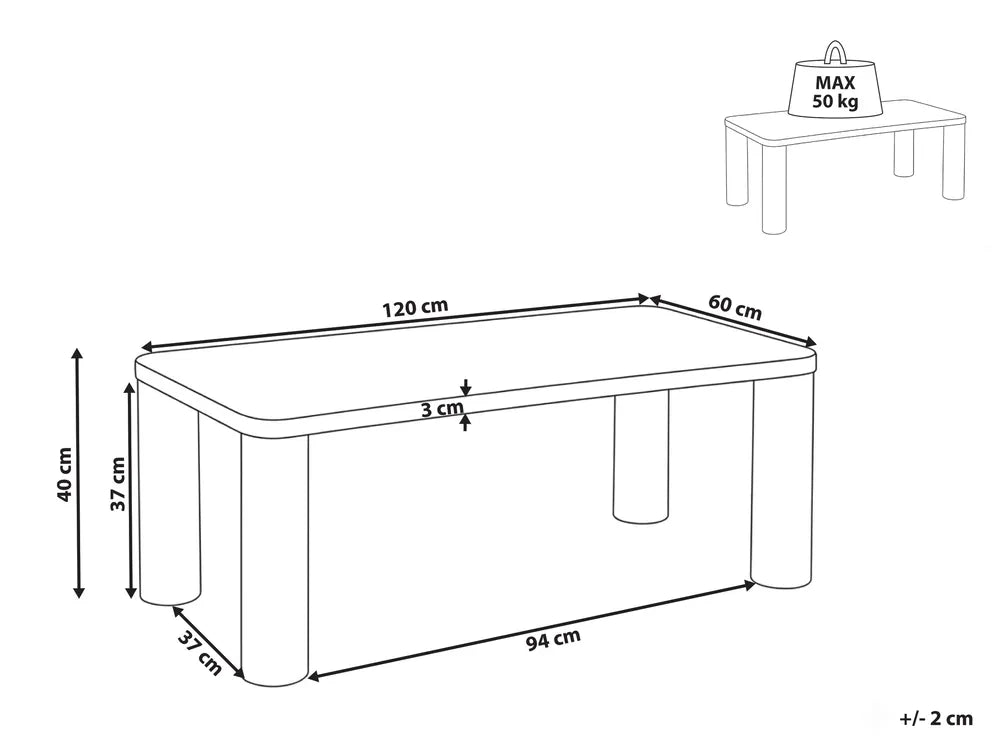 Coffee Table Taupe Arcuri