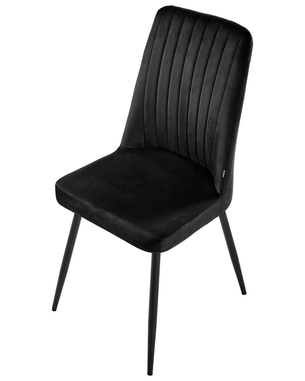 Set of 4 Dining Chairs Velvet Black Bouley