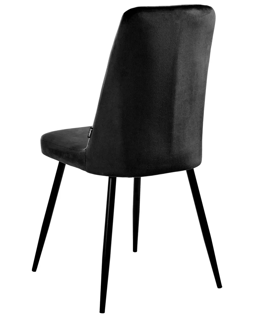 Set of 4 Dining Chairs Velvet Black Bouley