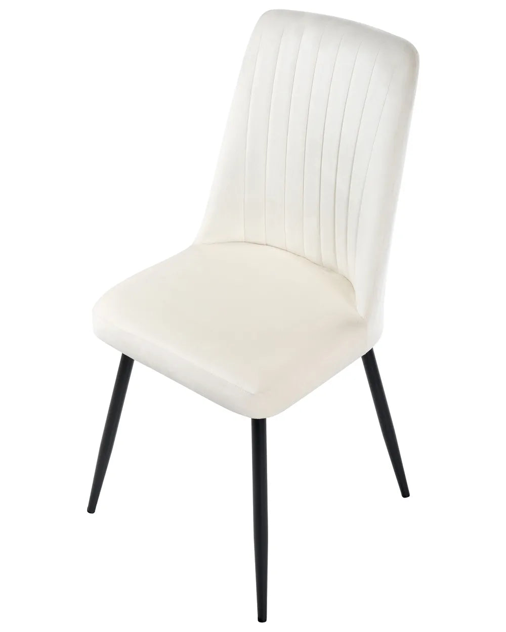 Set of 4 Dining Chairs Velvet Off-White Bouley