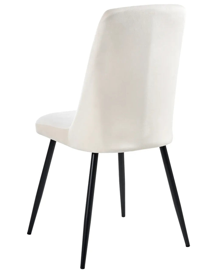 Set of 4 Dining Chairs Velvet Off-White Bouley