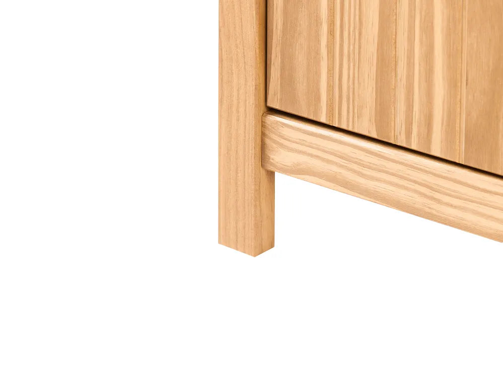 3 Door Sideboard Pine Wood Light Brown Sofia