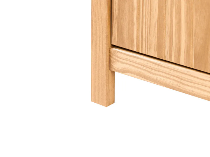 3 Door Sideboard Pine Wood Light Brown Sofia