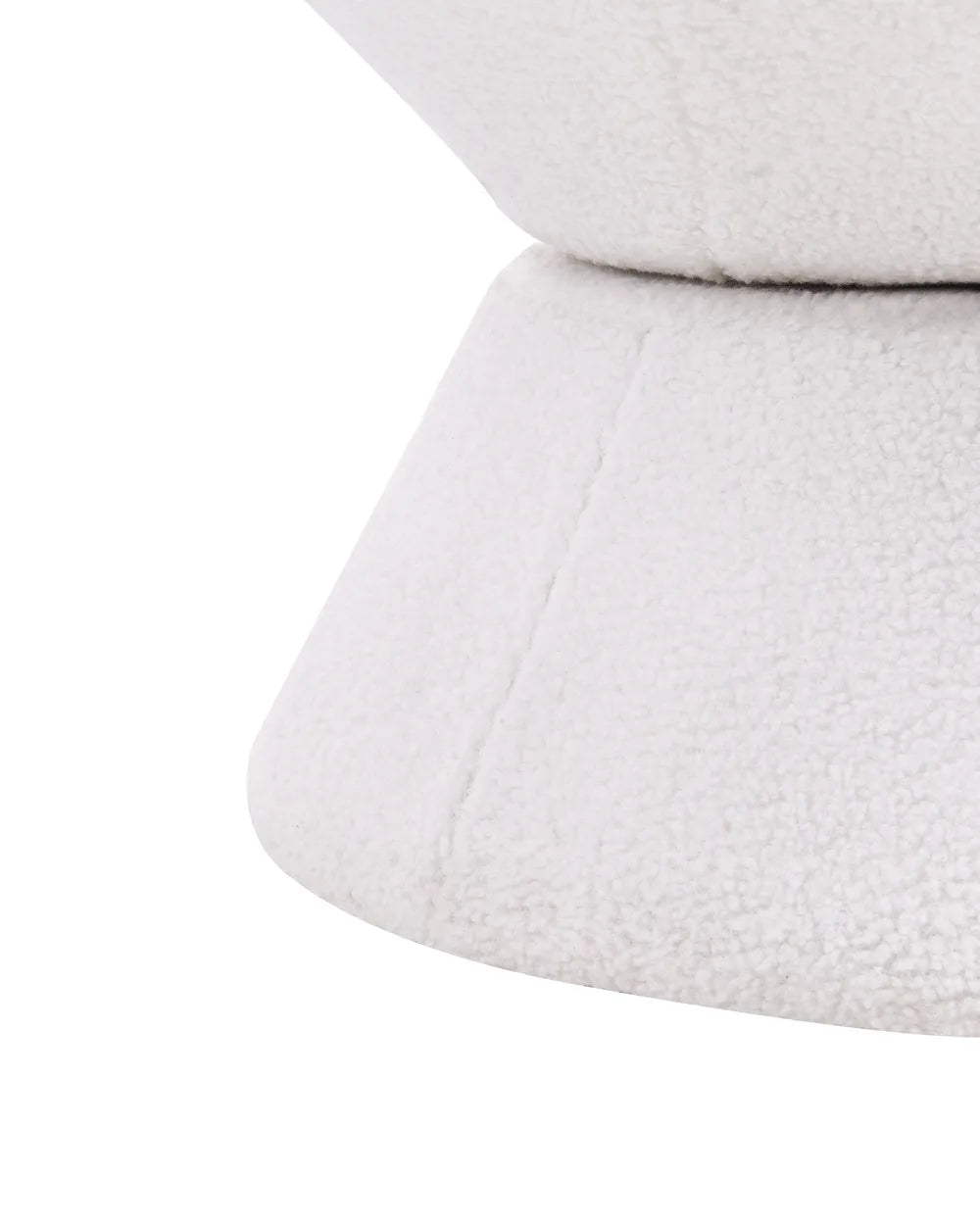 Swivel Armchair Boucle Off-White Arnya