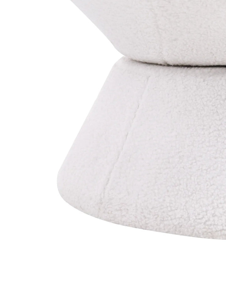 Swivel Armchair Boucle Off-White Arnya