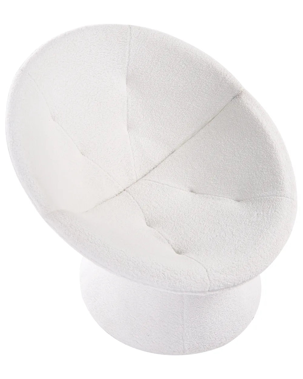 Swivel Armchair Boucle Off-White Arnya