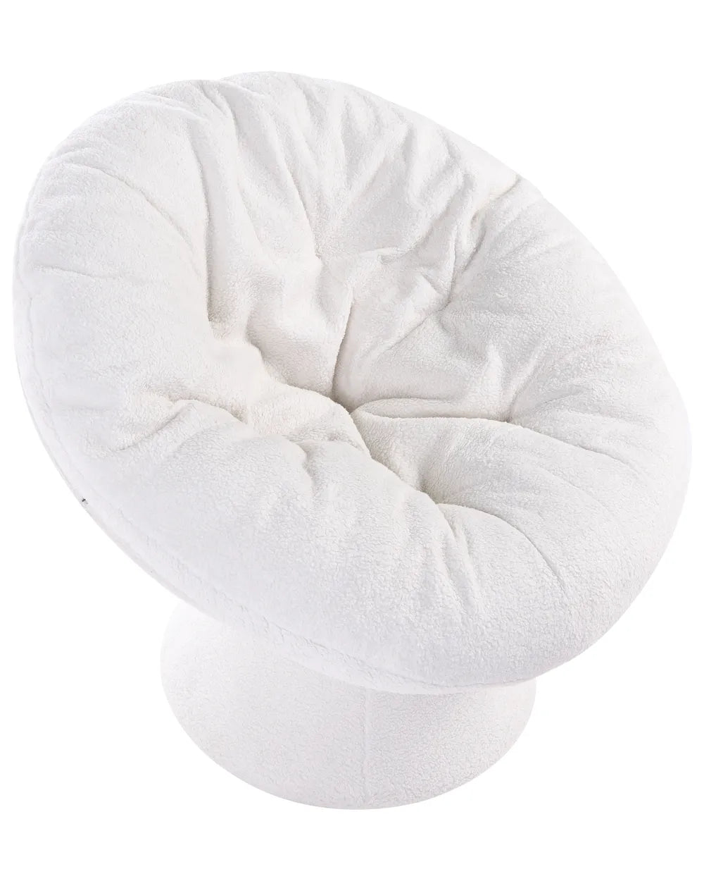 Swivel Armchair Boucle Off-White Arnya