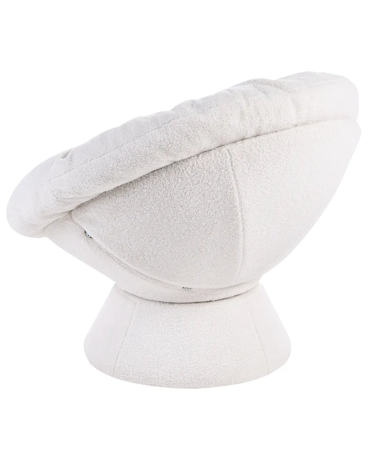Swivel Armchair Boucle Off-White Arnya