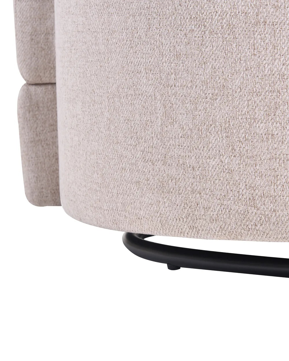 Swivel Armchair with Storage Fabric Beige Marquet